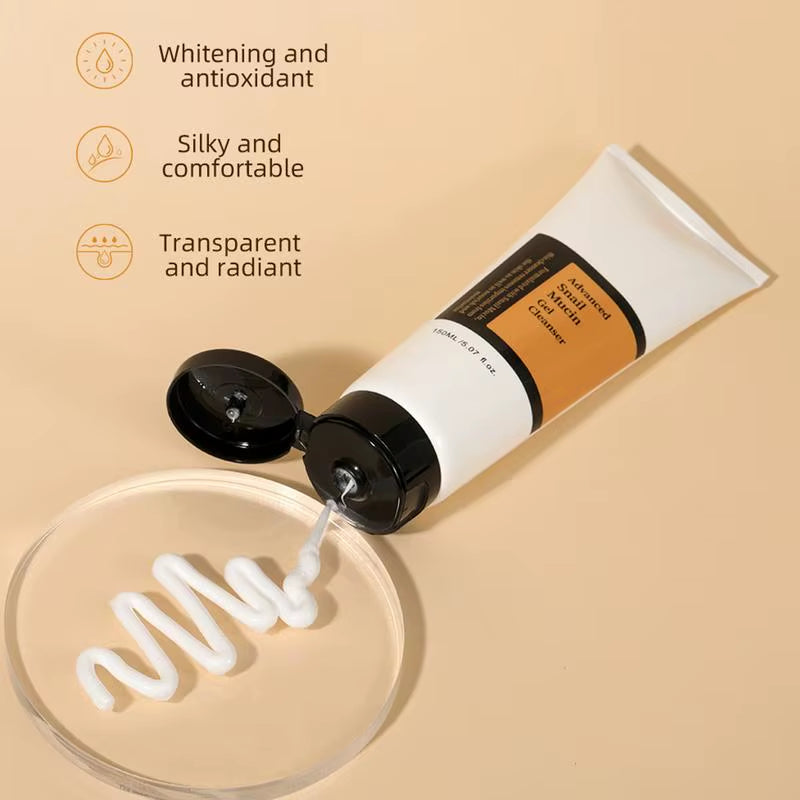150Ml Snail Facial Cleanser Snail Mucin Face Wash Brightening Gel Cleanser Moisturizing Oil Free Face Cleanser Gel Face Cleaner