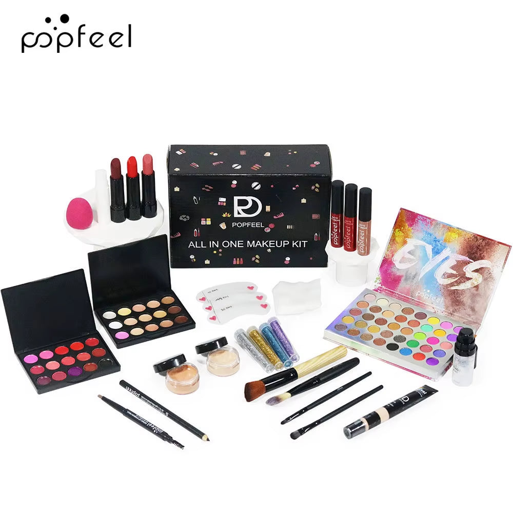 All in One Makeup Kit, Gift for Girls Teen Women Include Eyeshadow Foundation Lipgloss Lipstick Primer