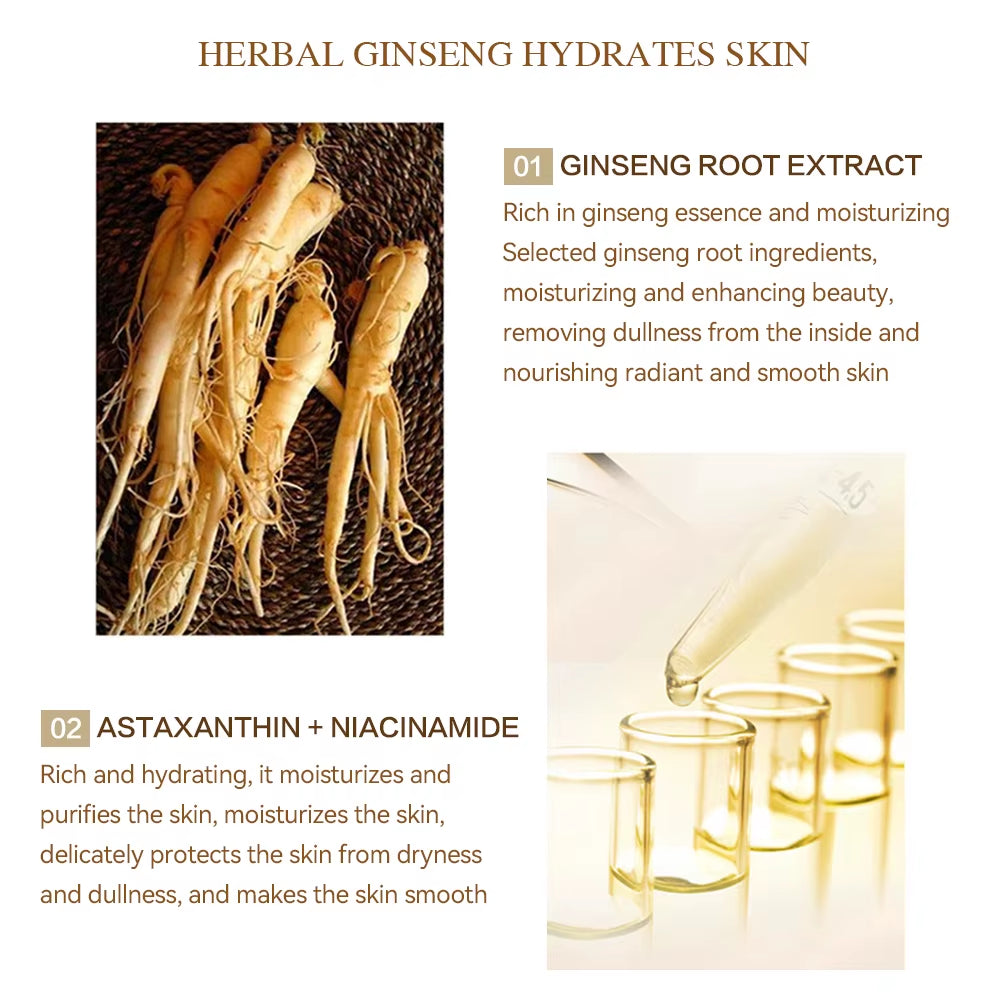 100Ml 24K Gold Ginseng Face Essence anti Aging Soothing Fade Fine Lines Facial Lifting Moisturizing Skin Care Whitening Serum