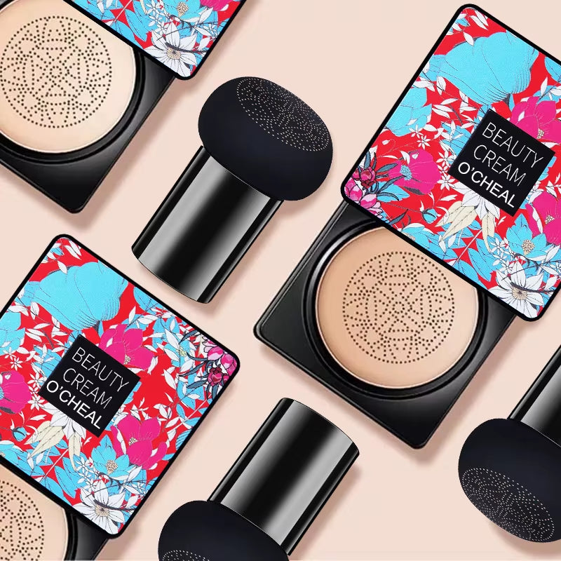Mushroom Head Air Cushion CC Cream Foundation Concealer Oil-Control BB Cream Whitening Face Base Makeup Cosmetics Moisturizing