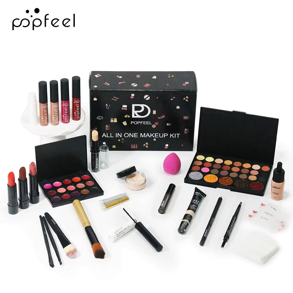 All in One Makeup Kit, Gift for Girls Teen Women Include Eyeshadow Foundation Lipgloss Lipstick Primer