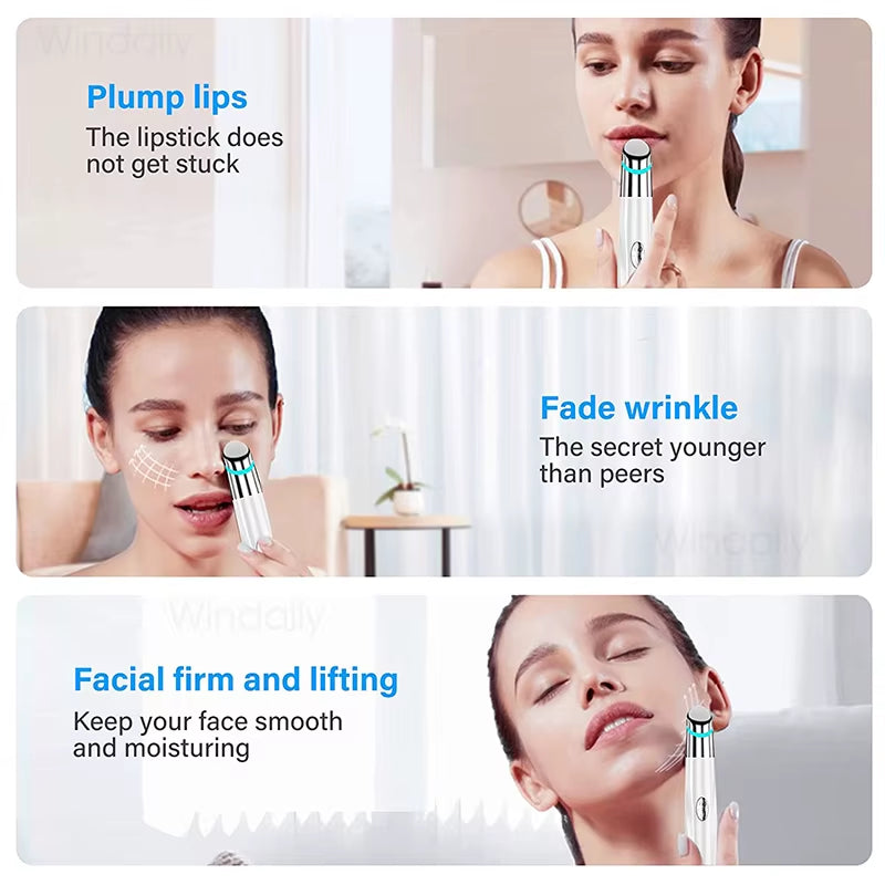 IPL Eye Face Massager Vibration Heated Facial Massage Wand Pen Dark Circles Puffiness anti Wrinkle Skin Care Tool Beauty Device