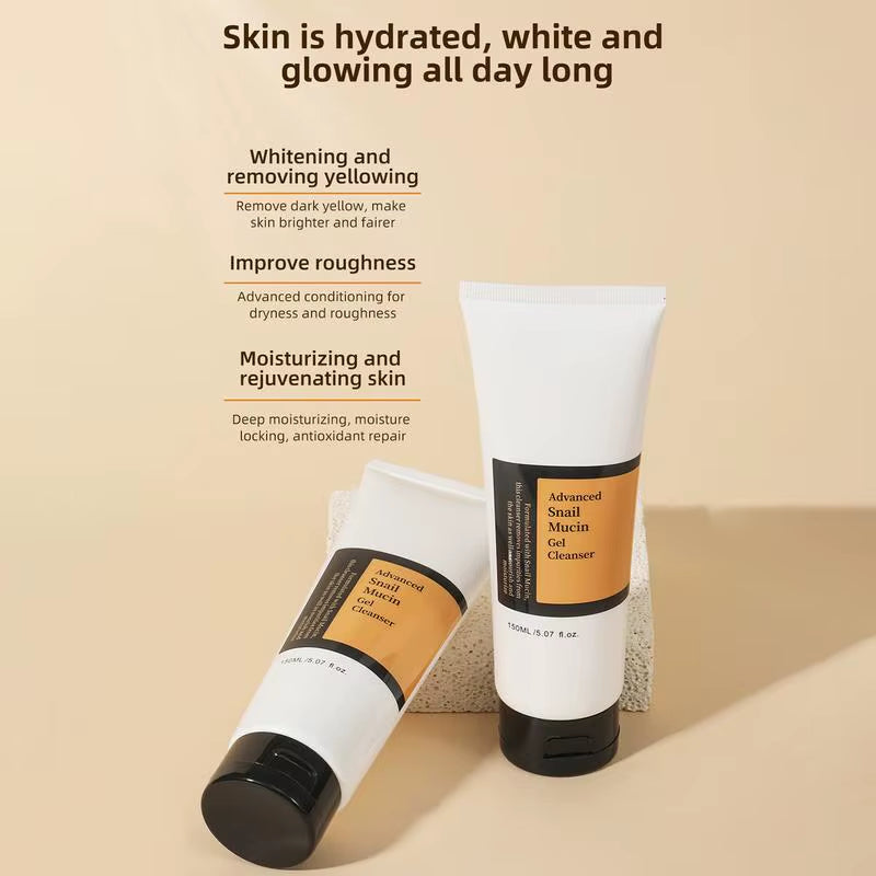 150Ml Snail Facial Cleanser Snail Mucin Face Wash Brightening Gel Cleanser Moisturizing Oil Free Face Cleanser Gel Face Cleaner