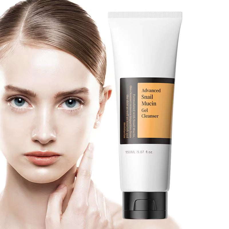 150Ml Snail Facial Cleanser Snail Mucin Face Wash Brightening Gel Cleanser Moisturizing Oil Free Face Cleanser Gel Face Cleaner