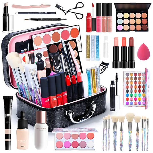 All-In-One-Make-Up-Set – Komplettes Make-Up-Set Für Frauen Und Mädchen, All-In-One-Make-Up-Sets Für Anfänger, Professionelles Make-Up-Set, Beauty-Geschenkset, Inkl